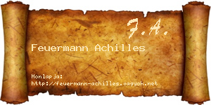 Feuermann Achilles névjegykártya
